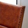 Set of 2 Traditional Teak Wood Accent Chairs with Ottoman Brown - Olivia & May - 3 of 4