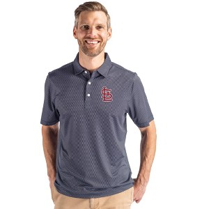 St Louis Cardinals Cutter & Buck Pike Eco Symmetry Print Stretch Recycled Mens Big & Tall Polo - 1 of 1