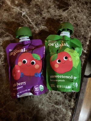 Organic Applesauce Pouches - Apple & Apple Berry - 12ct - Good & Gather ...