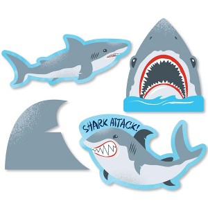 Big Dot of Happiness Shark Zone - DIY Shaped Jawsome Party or Birthday Party Cut-Outs - 24 Count - 1 of 4