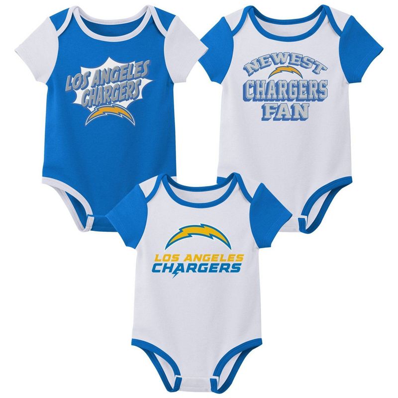 NFL Los Angeles Chargers Infant Boys&#39; 3pk Bodysuit, 1 of 5