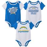 NFL Los Angeles Chargers Infant Boys' AOP 3pk Bodysuit