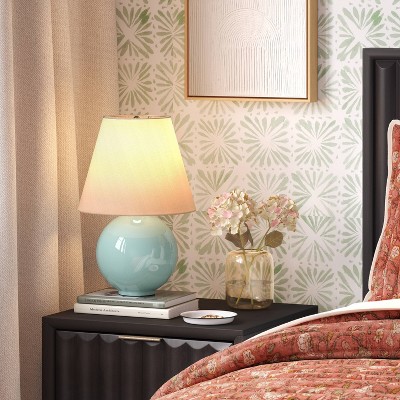 Round Table Lamp with Tapered Shade Blue - Threshold™
