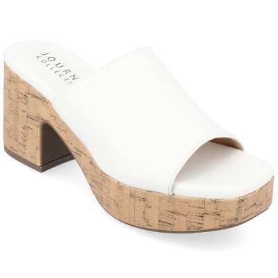 Journee Collection Womens Astter Slip On Platform Open Toe Sandals