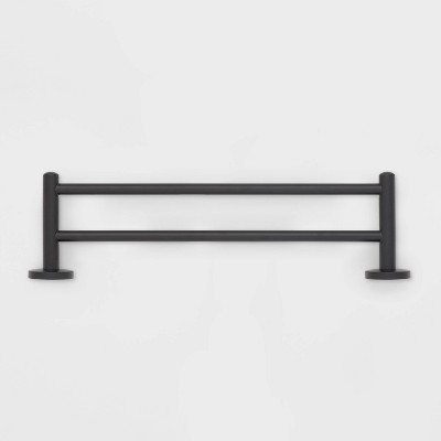 Double Towel Bar Black - Threshold™