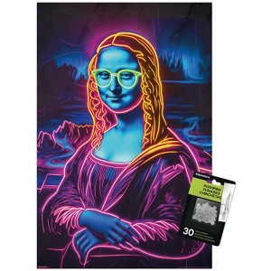 Trends International Reinders: Master Twist - Mona Lisa Neon Accents Unframed Wall Poster Prints - 1 of 4