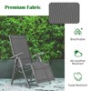 Tangkula Outdoor Adjustable Reclining Chair High Back Recliner Folding Lounge Chair Gray - image 4 of 4