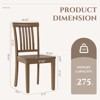 Set of 2 Wooden Windsor Dining Chairs with Spindle High Back, Farmhouse Side Chairs for Kitchen or Dining Room - 3 of 4
