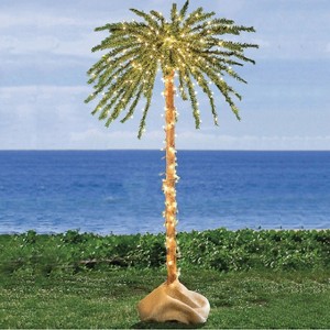 BrylaneHome Pre-Lit Palm Tree - 1 of 4