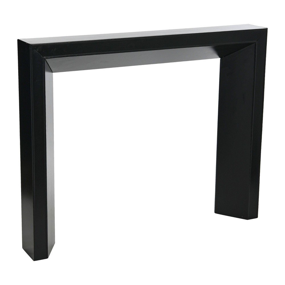Storied Home Modern Decorative Fireplace Mantel Black: Wall Mount, MDF Frame, 48" Height