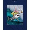 Seven Times Six SpongeBob Shirt Boys Patrick Fishing On Shark Short Sleeve Graphic Tee Blue - 3 of 4