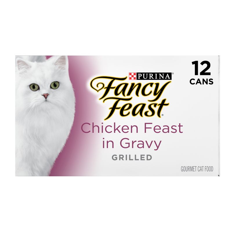 Purina Fancy Feast Grilled Chicken Flavor Feast in Gravy Wet Cat Food Cans - 3oz/12ct Pack, 6 of 10