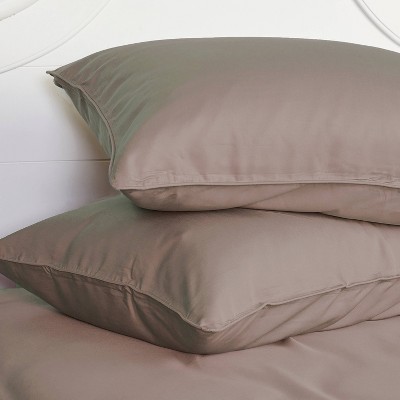 100% Rayon from Bamboo Standard Shams Champagne - BedVoyage