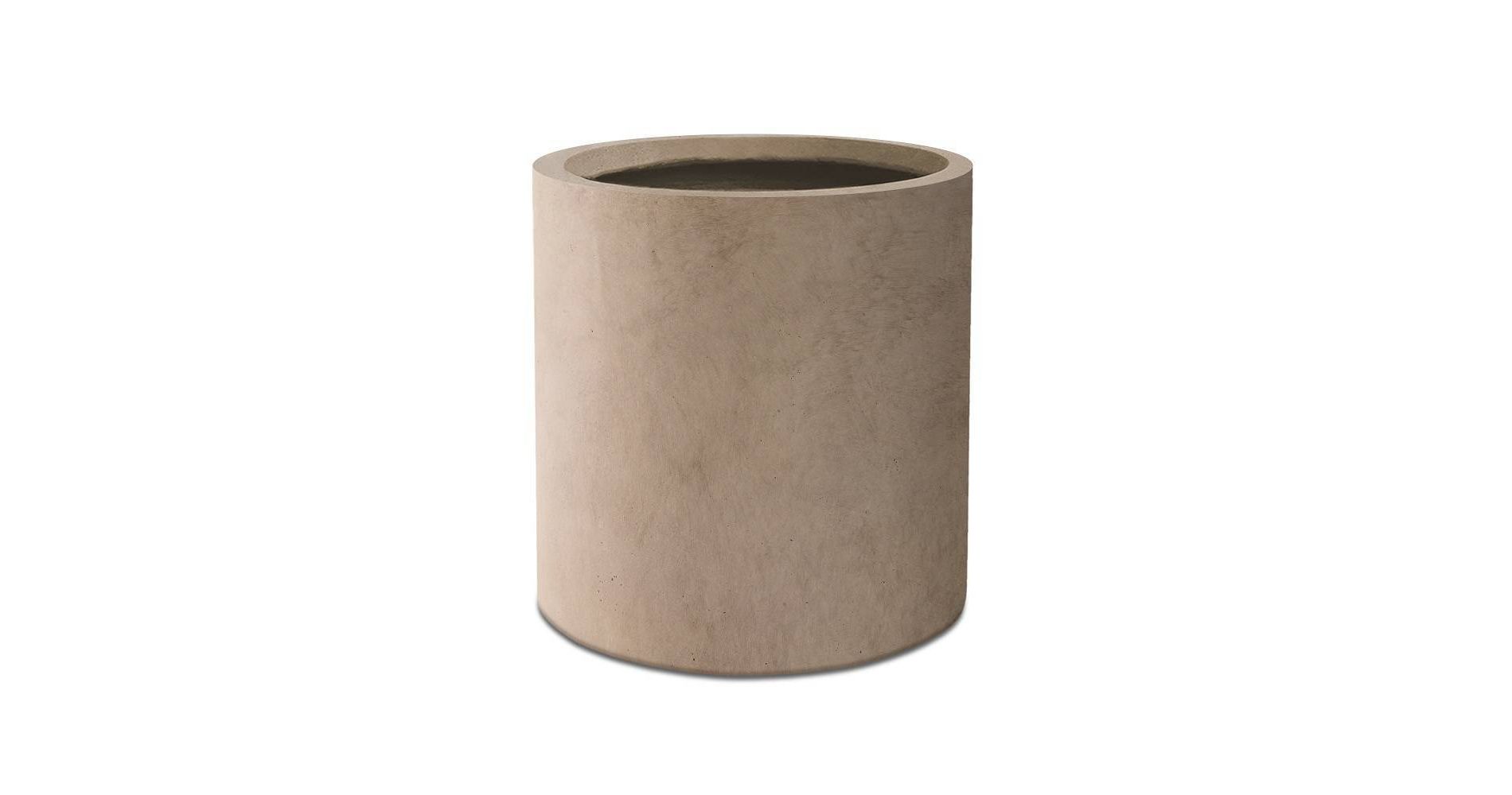Rosemead Home & Garden Concrete Outdoor Planter Pot Beige 12.9"x12.9"x12.6"