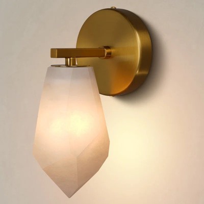 Modern Natural Marble Wall Sconce, Spanish Style Vanity Light