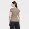 Women's Short Sleeve Ribbed T-Shirt - A New Day™ - 2 of 4