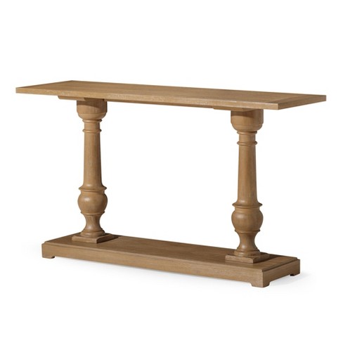 Maven Lane Arthur Traditional Wooden Console Table In Antiqued Natural ...