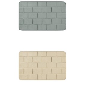 Unique Bargains Memory Foam Absorbent Non-Slip Dry Fast Bath Mats for Bathroom Floor 2 Pcs - 1 of 4