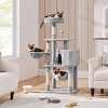 Yaheetech 55"-4-Level Cat Tree with Plush Perch - 2 of 4