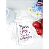 C&F Home Born Free Embroidered Cotton Flour Sack Kitchen Towel Patriotic Dishtowel Decoration - 2 of 4