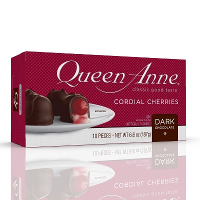 Queen Anne Holiday Dark Chocolate Cordial Cherries - 6.6oz