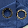 RT Designer Collection Nancy Grommet Luxurious Modern Design Curtain Panel 54" x 95" Navy Blue - 4 of 4