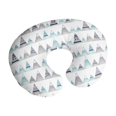 Image of Sweet Jojo Designs Boy, Girl, Unisex/Gender Neutral Support Nursing Pillow Cover (Pillow Not Included) Mountains Grey and Blue