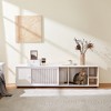 Bella Depot 66.9''W Furniture Style Cat TV Stand With Storage and Removable sliding door - 3 of 4