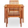 vidaXL 3 Piece Patio Dining Set with Cushions Solid Acacia Wood - 3 of 4