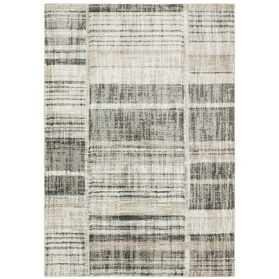 Oriental Weavers Cambria 055X2 Tan/ Charcoal Indoor Area Rug - 7'10" x 10'10"