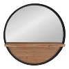 30" Owing Round Wall Mirror Black - Kate & Laurel All Things Decor: Modern Style, Metal Frame, Wall Mountable - image 2 of 4