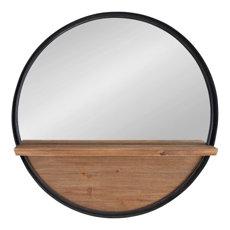 30&#34; Owing Round Wall Mirror Black - Kate &#38; Laurel All Things Decor, 3 of 8