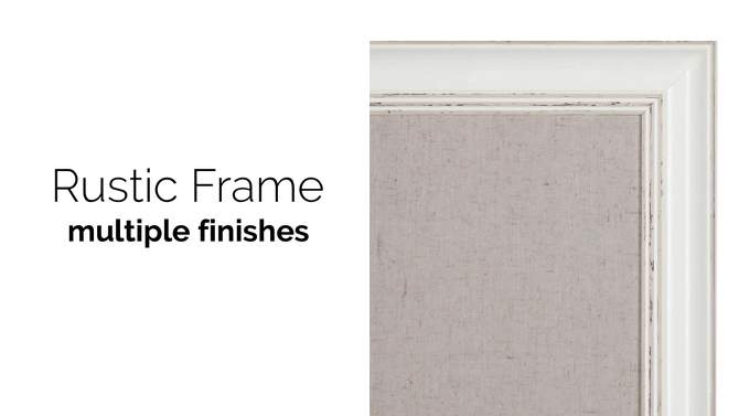 27&#34; x 43&#34; Macon Framed Linen Fabric Pinboard White - Kate &#38; Laurel All Things Decor, 2 of 7, play video