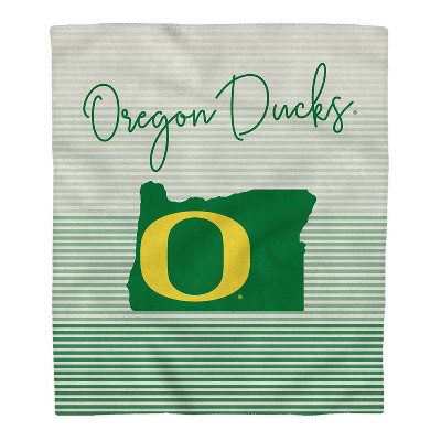 NCAA Oregon Ducks Ultra Fleece State Stripe Blanket