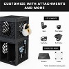 UbeCube Grabinet 1"x3" Kit Crate Black Bin: Stackable Polypropylene Storage, Industrial Style, 13.5" Square - 3 of 4