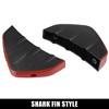 Unique Bargains Car Diffuser Universal Shark Fin Spoilers Black Red 4 Pcs - 4 of 4