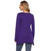 Women's Long Swing Tunic Blouses Long Sleeve Tshirts Casual Flowy Dressy Tops for Leggings Blouse - 2 of 4
