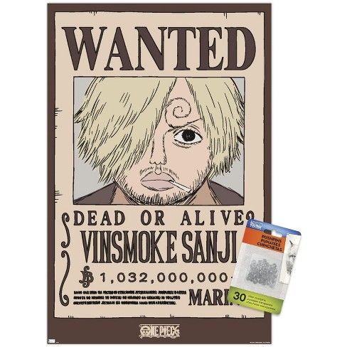 Trends International One Piece - Vinsmoke Sanji Wanted Poster Unframed Wall Poster Prints - image 1 of 4