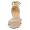 Allegra K Women's Stiletto Kitten Heels Glitter Heel Sandals - 3 of 4