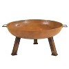 Sunnydaze Outdoor Camping or Backyard Round Cast Iron Rustic Fire Pit Bowl with Handles - 2 of 4