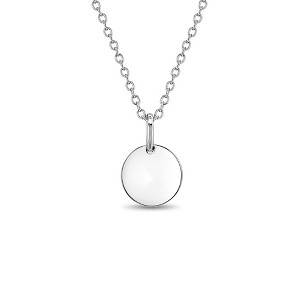 Girls' Small Monogram Circle Sterling Silver Necklace - In Season Jewelry - 1 of 4