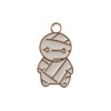 John Bead Sweet & Petite Halloween Small Simple Cute Charms 21.5x12mm Mummy 10 Pieces - 3 of 4