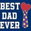 Men's Design By Humans Best Dad Ever Heart Tie By sukhendu12 T-Shirt - 2 of 2