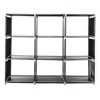 Closet Organizer Shelf ¨C CuisinSmart 3-Tier 9-Cube Steel Storage Rack, DIY Staircase Organizer for Bathroom, Kitchen, Office (Black) - 4 of 4