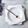 KTMBDW Salad Kitchen Plate set for 6,Square Plate Sets for Elegant Dining,Microwave Safe White Plates Ceramic Tableware Set,Ideal for Home, Restaurant - 3 of 4