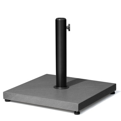 Pellebant Umbrella Base Holder Square 40lbs Weighted Stand for Outdoor Market Umbrella, Cement Concrete Steel