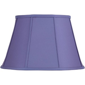 Springcrest Mapo 11" Top x 17" Bottom x 11" High x 11" Slant Lamp Shade Replacement Large Cornflower Blue Bell Traditional Softback Washer Harp Finial - 1 of 4