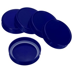 Unique Bargains Regular Mouth Plastic Mason Jar Lids with Silicone Sealing Ring 6 Pcs - 1 of 4