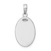 Black Bow Jewelry 14k White Gold Textured Oval St Christopher Medal Pendant, 12 x 27mm - 3 of 4