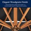Best Choice Products Woodgrain Pattern 10ft 3-Tier Solar Patio Umbrella w/ 24 LED Lights, Tilt - 3 of 4
